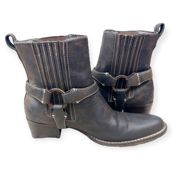 TIMBERLAND Leather Comformia Chelsea Harness Ankle Boot Brown 7 - Picture 6 of 12